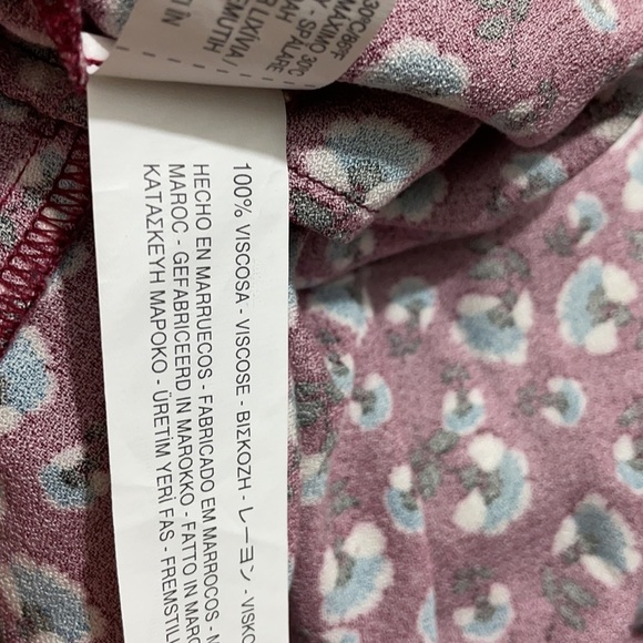 Zara button front V plunge floral jumpsuit SIze Small - Picture 6 of 6